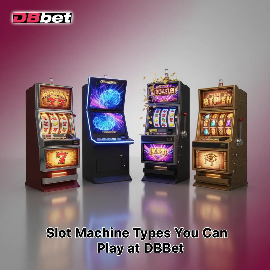 DBBet slot types: classic, video, Megaways, jackpots, Hold & Win, cluster pays; 3,000+ titles