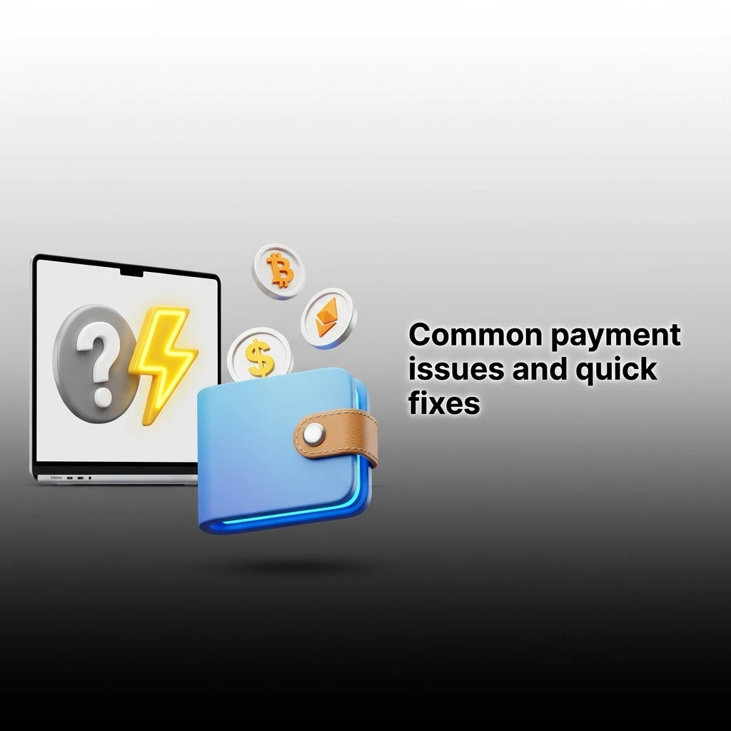 Common payment issues and quick fixes including USSD delays, deposit problems, withdrawal pending, card declined, and wrong wallet number solutions