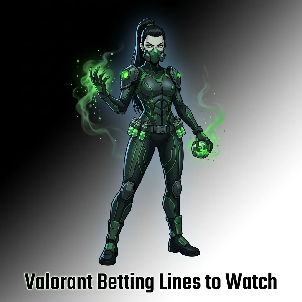 Valorant betting lines including map winner, round handicaps, and top VCT events like Champions and Masters