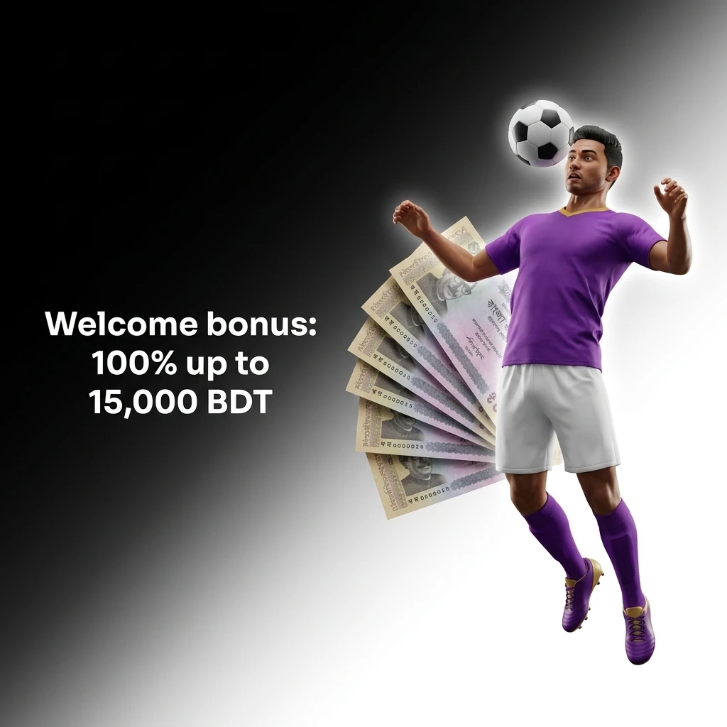 DBBet welcome bonus 100% up to 15,000 BDT on first deposit for new players using code FOOTBALL100